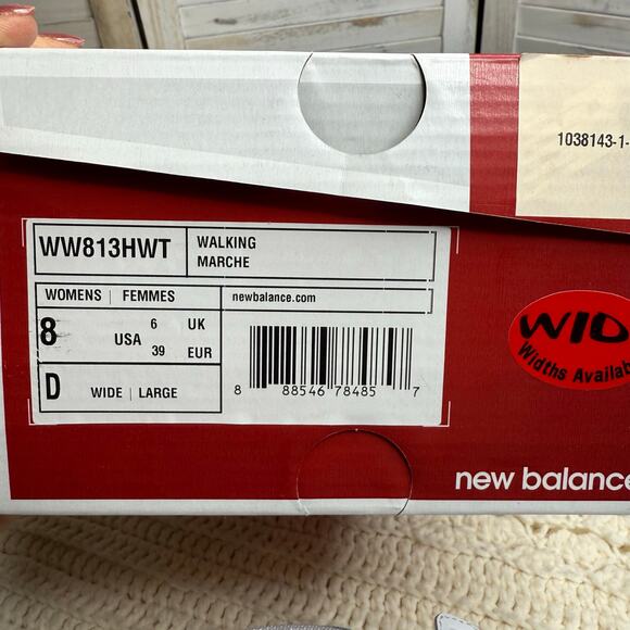 NWT VINTAGE NEW BALANCE Womens 8 WIDE Walking Marche White Athletic Sneaker Shoe - Picture 6 of 11